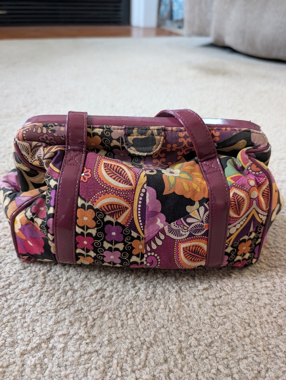 Retired Vera Bradley Suzani Frame Satchel Bag